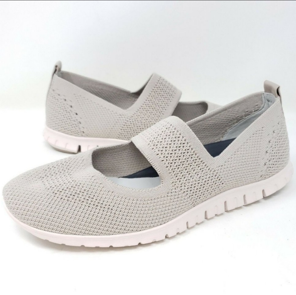 Cole Haan Natural Zerogrand Mary Jane Loater Sneakers Flats